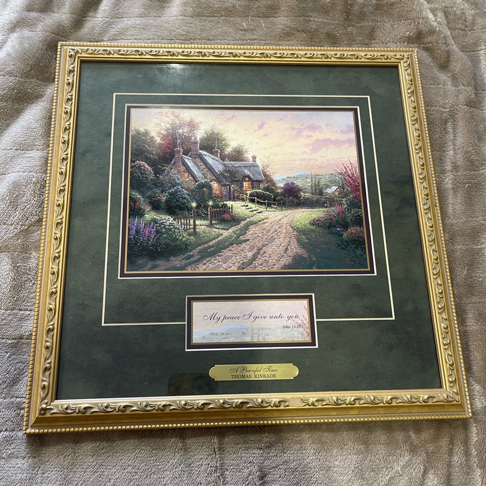 Thomas Kinkade Framed “A Peaceful Time” 2001
